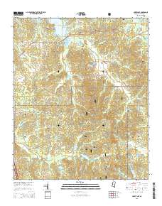 Coker Lake 2015 topographic map thumbnail