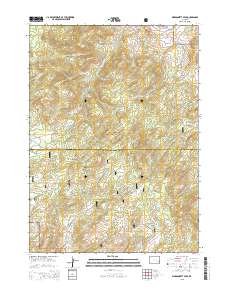 Warbonnett Peak 2015 topographic map thumbnail