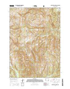 Huckleberry Mountain 2015 topographic map thumbnail