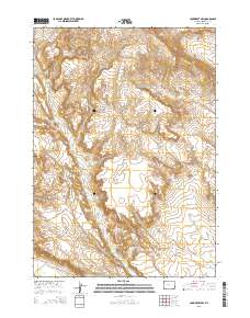 Crowheart NW 2015 topographic map thumbnail
