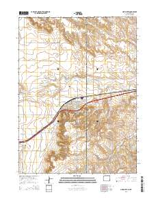 Pine Bluffs 2015 topographic map thumbnail