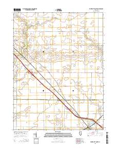 Farmer City North 2015 topographic map thumbnail