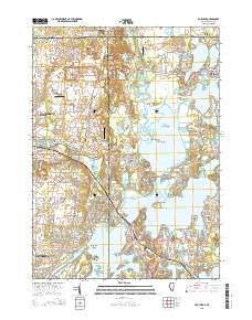 Fox Lake 2015 topographic map thumbnail