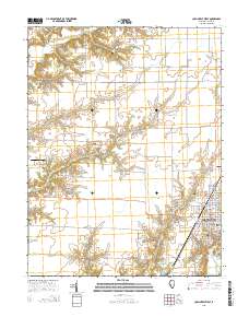 Carlinville West 2015 topographic map thumbnail