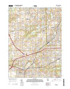 Mokena 2015 topographic map thumbnail