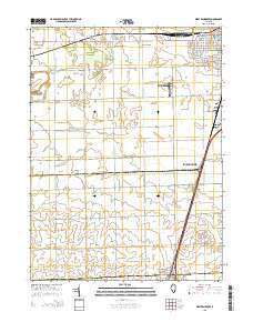 West Kankakee 2015 topographic map thumbnail