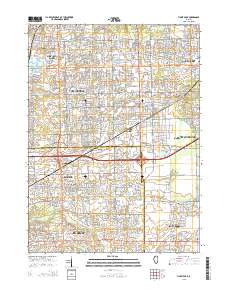 Tinley Park 2015 topographic map thumbnail