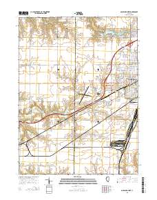 Galesburg West 2015 topographic map thumbnail