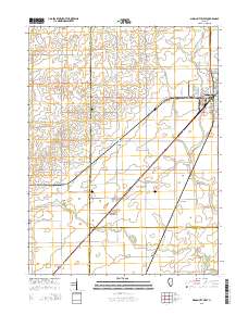 Gibson City West 2015 topographic map thumbnail