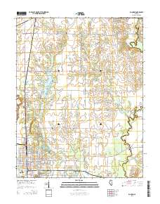 Du Quoin 2015 topographic map thumbnail