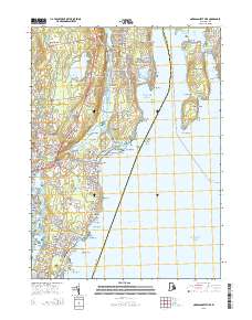 Narragansett Pier 2015 topographic map thumbnail