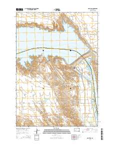 Oahe Dam 2015 topographic map thumbnail