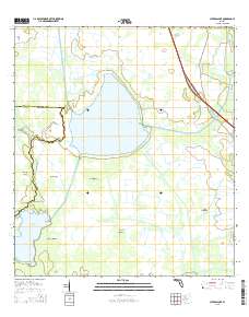 Cypress Lake 2015 topographic map thumbnail