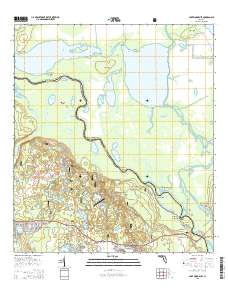 Lake Woodruff 2015 topographic map thumbnail