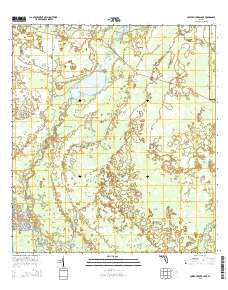 Lower Myakka Lake 2015 topographic map thumbnail