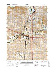 Cedar Rapids South 2015 topographic map thumbnail