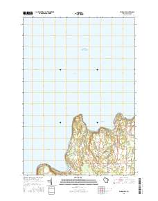Ellison Bay 2016 topographic map thumbnail