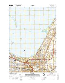 Green Bay East 2015 topographic map thumbnail
