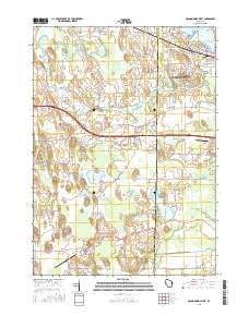 Oconomowoc West 2015 topographic map thumbnail