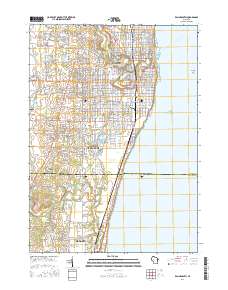 Racine South 2016 topographic map thumbnail