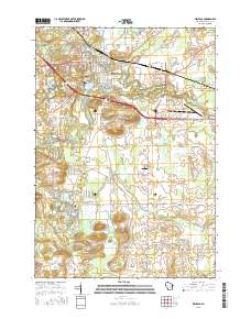 Waupaca 2015 topographic map thumbnail