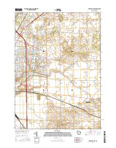 Janesville East 2016 topographic map thumbnail