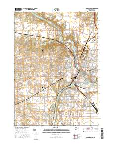 Janesville West 2016 topographic map thumbnail