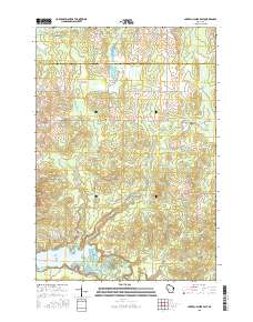 Lake Eau Claire East 2015 topographic map thumbnail