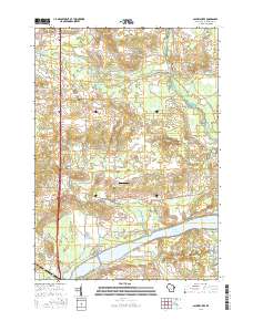 Packwaukee 2016 topographic map thumbnail