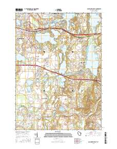 Oconomowoc East 2015 topographic map thumbnail