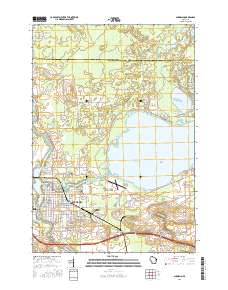 Shawano 2016 topographic map thumbnail