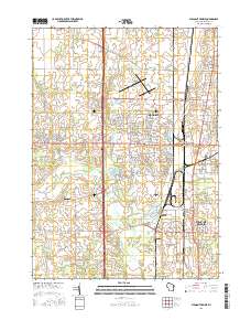 Pleasant Prairie 2016 topographic map thumbnail