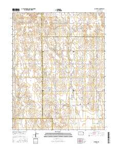 Bazine SE 2015 topographic map thumbnail