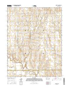 Bazine SW 2015 topographic map thumbnail