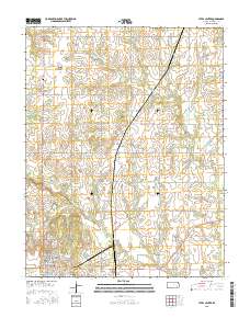 Yates Center 2015 topographic map thumbnail