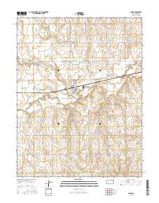 Bazine 2015 topographic map thumbnail