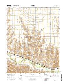 Lakin NW 2015 topographic map thumbnail