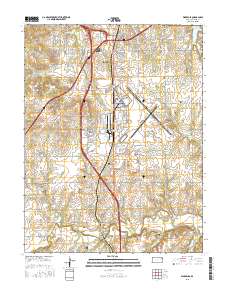 Wakarusa 2015 topographic map thumbnail