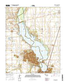 Lake Altus 2016 topographic map thumbnail