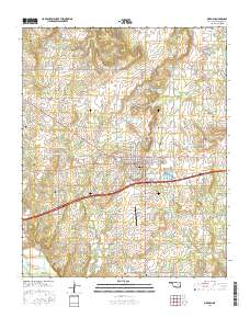 Okemah 2016 topographic map thumbnail