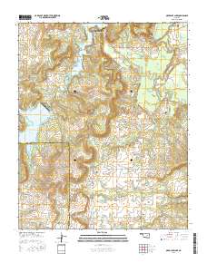 Okmulgee Lake 2016 topographic map thumbnail