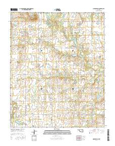 Okmulgee NE 2016 topographic map thumbnail