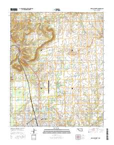 Okmulgee North 2016 topographic map thumbnail