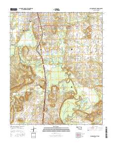 Okmulgee South 2016 topographic map thumbnail
