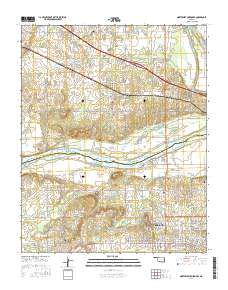 Northwest Muskogee 2016 topographic map thumbnail