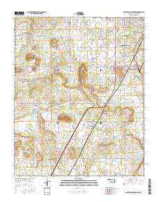 Southwest Muskogee 2016 topographic map thumbnail