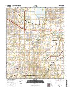 Mustang 2016 topographic map thumbnail