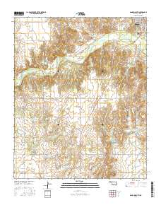 Mangum South 2016 topographic map thumbnail