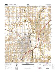 Chickasha 2016 topographic map thumbnail