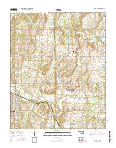 Wewoka East 2016 topographic map thumbnail